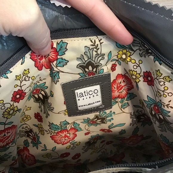 LATICO Women's Charcoal Gray Leather Everyday Lightweight Tote Bag - Picture 4 of 6